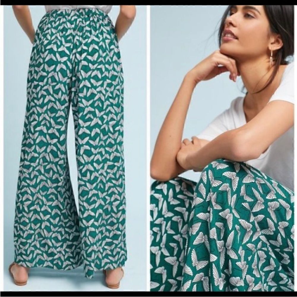Maeve butterfly wide leg pants - Picture 3 of 10